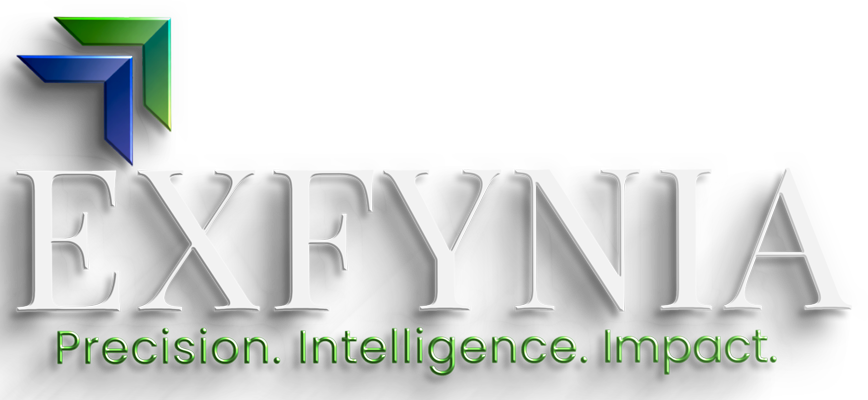 Black-BG-logo Exfynia - Precision, Intelligence, Impact